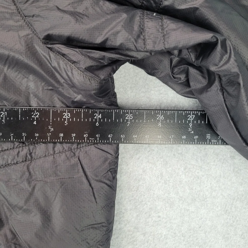 The North Face Puffer Jacket Mens Large Black Full Zip Insulated Ripstop Logo